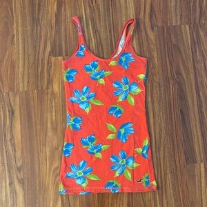 Hollister 2000’s Red Floral Tank Top